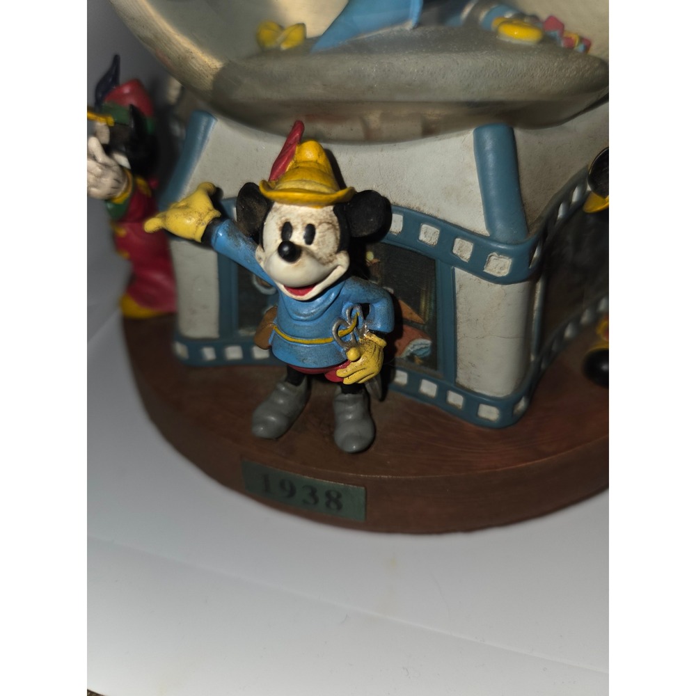 Disney Mickey Mouse Year 2000 Millenium Musical Snow Globe 1928-1955 Figures - Picture 5 of 8